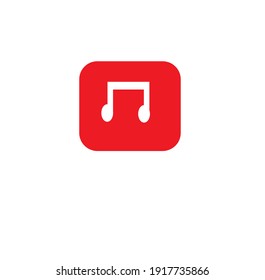 Vector minimalist or flat music logo or clipart or icon