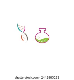 Vector minimalist or flat science lab logo