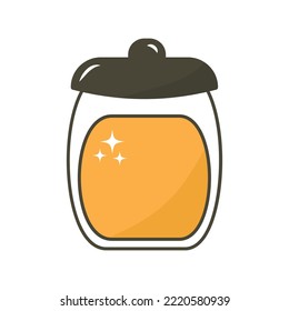 Vector minimalist flat style jar of honey