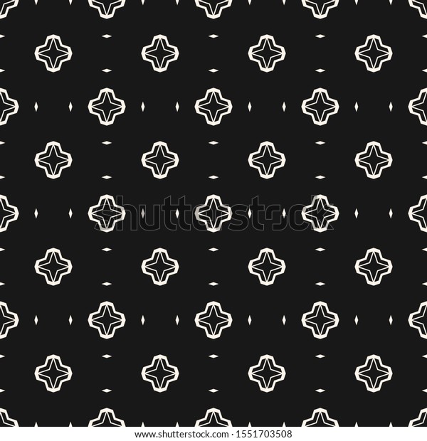 Vector Minimalist Floral Seamless Pattern Simple Stock Vector (Royalty