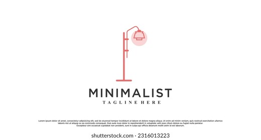 Vector minimalist furniture logo design for interior home 