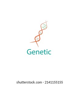 Vector minimalist genetic science logo