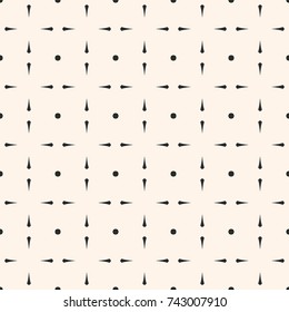 Vector minimalist geometric pattern with simple shapes, lines, octagons in square grid. Abstract seamless texture. Stylish modern minimal monochrome background. Design for decor, textile, paper, cover