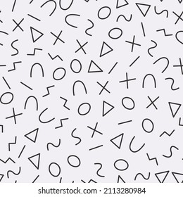 Patrón geométrico sin soldadura vectorial minimalista.Patrón uniforme geométrico abstracto