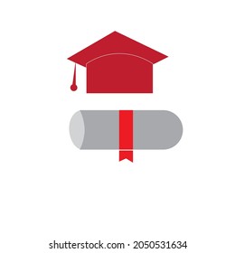 vector minimalist graduation logo or clip art