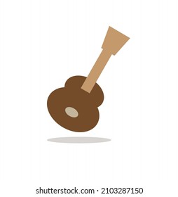 Ilustración de guitarra minimalista vectorial o imagen de clip