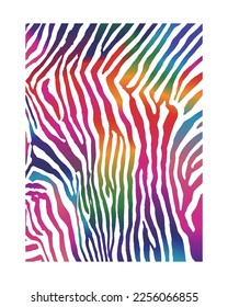 Impresión de pantalla de patrón de cebra  mínimo vectorial para afiches, portada de libro o fondo publicitario.