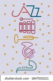 vectores de afiche de jazz minimalista