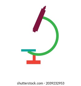 vector minimalist lab logo or minimalist microscope icon