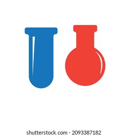 Vektorminimalistische Laborlogos oder Clipart