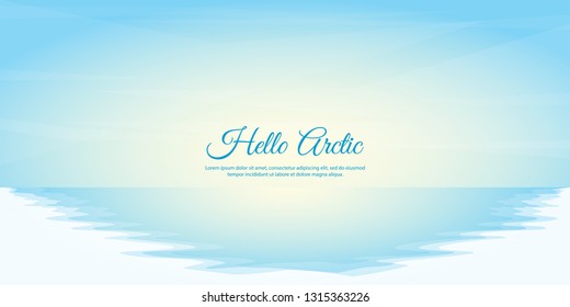 Vector minimalist landscape arctic