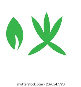 Vector minimalist leaf clip art or leaf logo