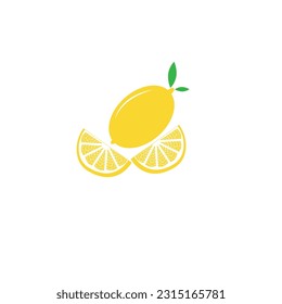 vector minimalist lemon illustration or clip art