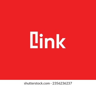 vector minimalist letter l link logo design