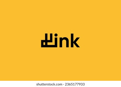 vector minimalist letter l link logo design