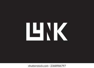 vector minimalist letter l and N link logo design