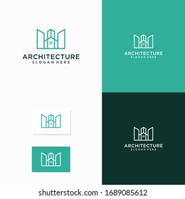 vector minimalist line architecture logo template