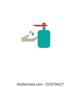 
vector minimalist liquid handwasher logo or illustration