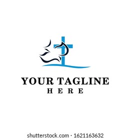 Vector minimalist logo of the Christian church