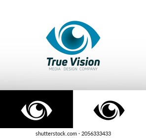 Diseño de un ojo con un logotipo minimalista vectorial. Ilustración moderna de icono plano.