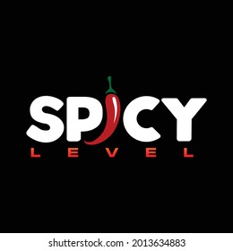 Vector minimalist Logo design spicy for restaurant bar or chilli product