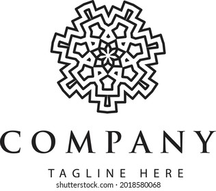 Diseño de logotipo vectorial minimalista elegante vintage aislado en fondo blanco