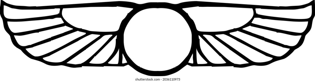 Alas de logotipo minimalista vectorial para motociclista o tatuaje aislados en fondo blanco