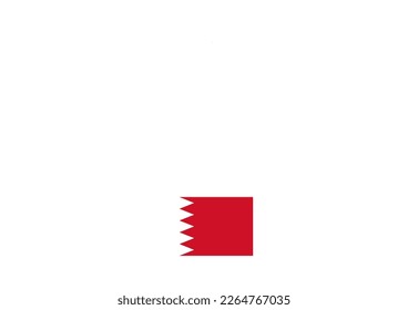 Vector minimalist map of Bahrain with flag of the country, flag of Bahrain with smooth map. Suitable for minimalist designs. Space for text.