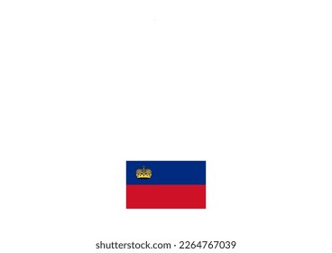 Vector minimalist map of Liechtenstein with flag of the country, flag of Liechtenstein with smooth map. Suitable for minimalist designs. Space for text.