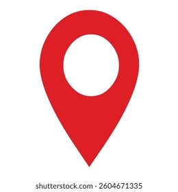 Vector Minimalist Map Marker with Bold black Color and Simple Geometric Shape for Digital Navigation and Positioning
