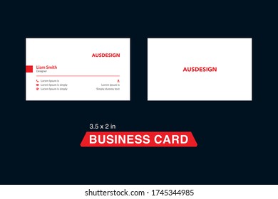 Vector Minimalist Modern Creative and Clean Business Card Template