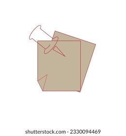 Vector minimalist office icons set or clip arts 