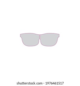Vector minimalist optical glass logo or illustration