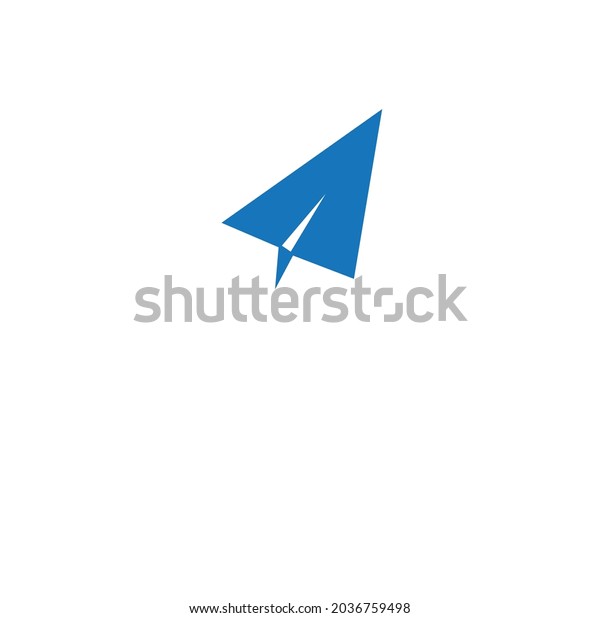 Vector Minimalist Paper Plane Logo Clipart Stock Vector (Royalty Free ...