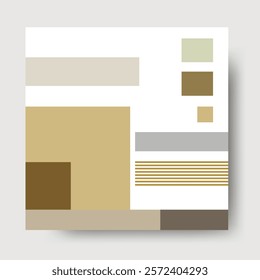 Vector minimalist pattern background illustration with simple geometric shapes, rectangles, stripes. Minimalistic modern design for brochure, cards, posters.