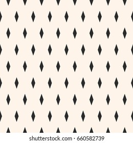 Vector minimalist pattern with small rhombuses, simple monochrome geometric texture. Abstract minimalistic geometrical background, repeat tiles. Stylish modern design element for decor, textile, print