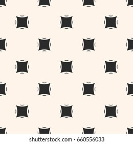 Vector minimalist pattern with smooth squares, rounded geometric shapes. Abstract monochrome minimal texture. Simple modern design element for prints, decor, tiling, fabric, cloth, embossing, textile