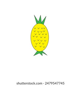 Vector minimalist pineapple clip art
