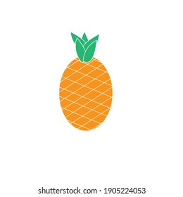 Vector or minimalist pineapple or pineapple clipart  
