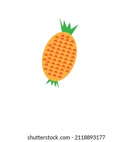 Vector minimalist pineapple or fruit clip art 