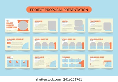 Vector minimalist presentation templates, Business Presentation Template Design or Business Slide
