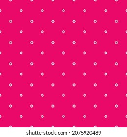 Vector minimalist seamless pattern. Abstract geometric floral background. Simple bright pink ornament with small white flowers, linear shapes. Minimal modern texture. Repeat design for textile, decor