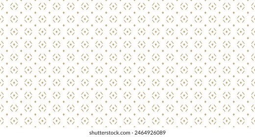 Vector minimalist seamless pattern. Abstract light gray and white geometric background with small rhombuses, diamonds and lines. Modern subtle minimal texture. Repeated design for print, decor, cover