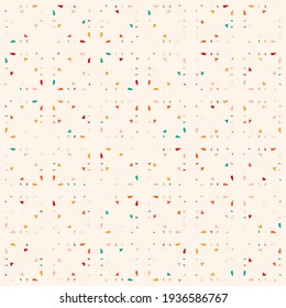 Vector minimalist seamless pattern. Simple colorful geometric texture. Abstract minimal background with small multicolored shapes, dots. Subtle repeat geo design for decor, wallpapers, fabric, print