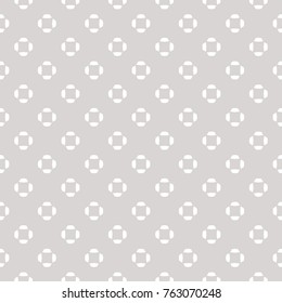 Vector minimalist seamless pattern with simple geometric figures, floral shapes. Abstract texture in neutral colors, light gray and white. Modern minimal background. Stylish repeat design element