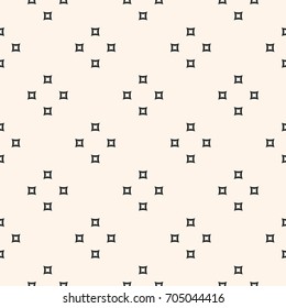 Vector minimalist seamless texture, abstract monochrome geometric pattern with small geometrical shapes, outline rounded squares. Modern minimal background. Design element for prints, decor, package