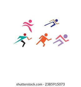 vector minimalist sports or run logo or race logo
