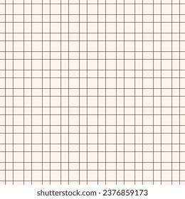 Vector minimalist square grid seamless pattern. Abstract minimal black and white geometric texture. Subtle background with linear lattice, net, mesh, grill. Simple modern monochrome repeated design