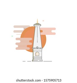 Vector Minimalist Tugu Yogyakarta Icons