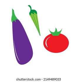 Vektorminimalistische Gemüsematerial-Kunst oder -Logo